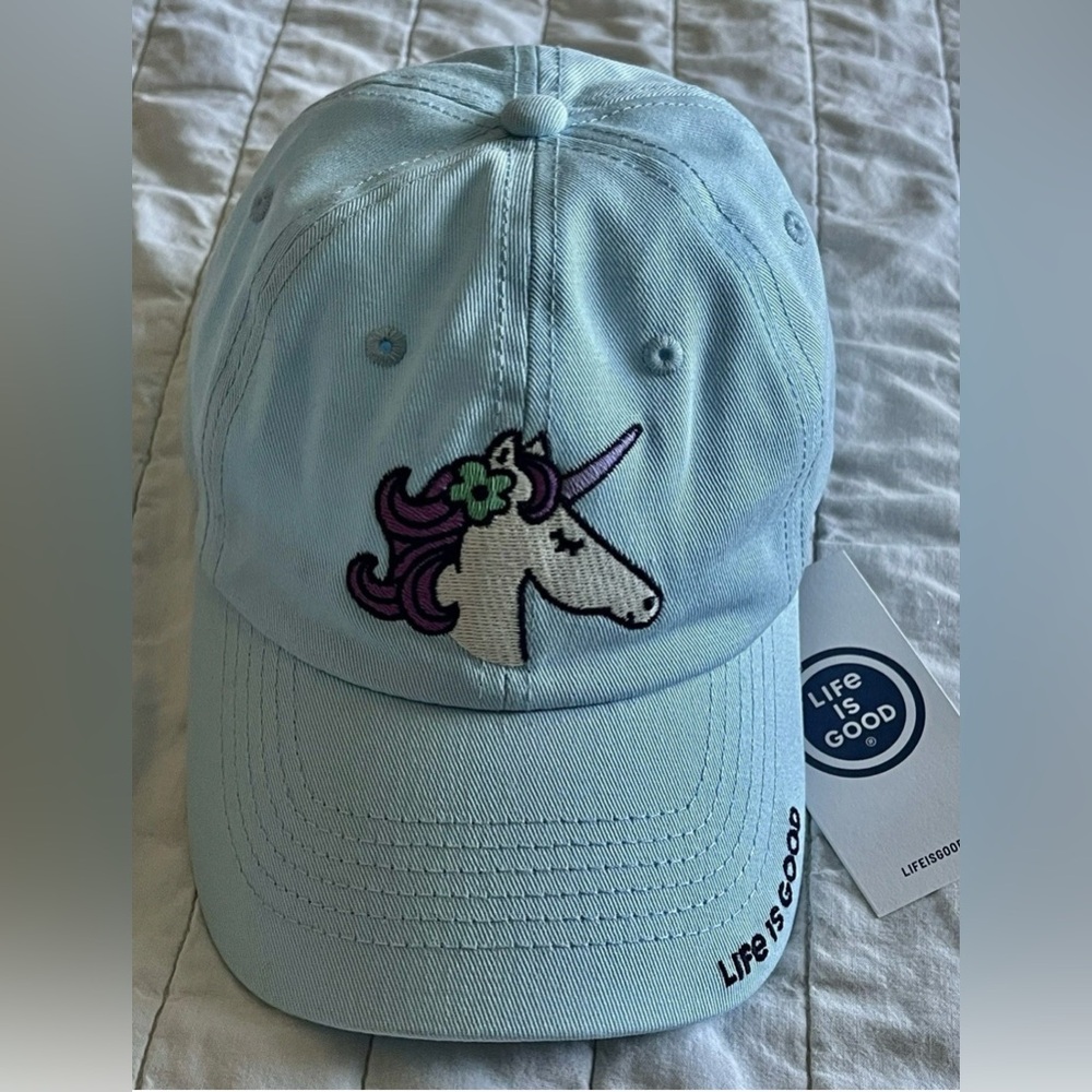 Life Is Good Kids' Light Blue Unicorn Hat